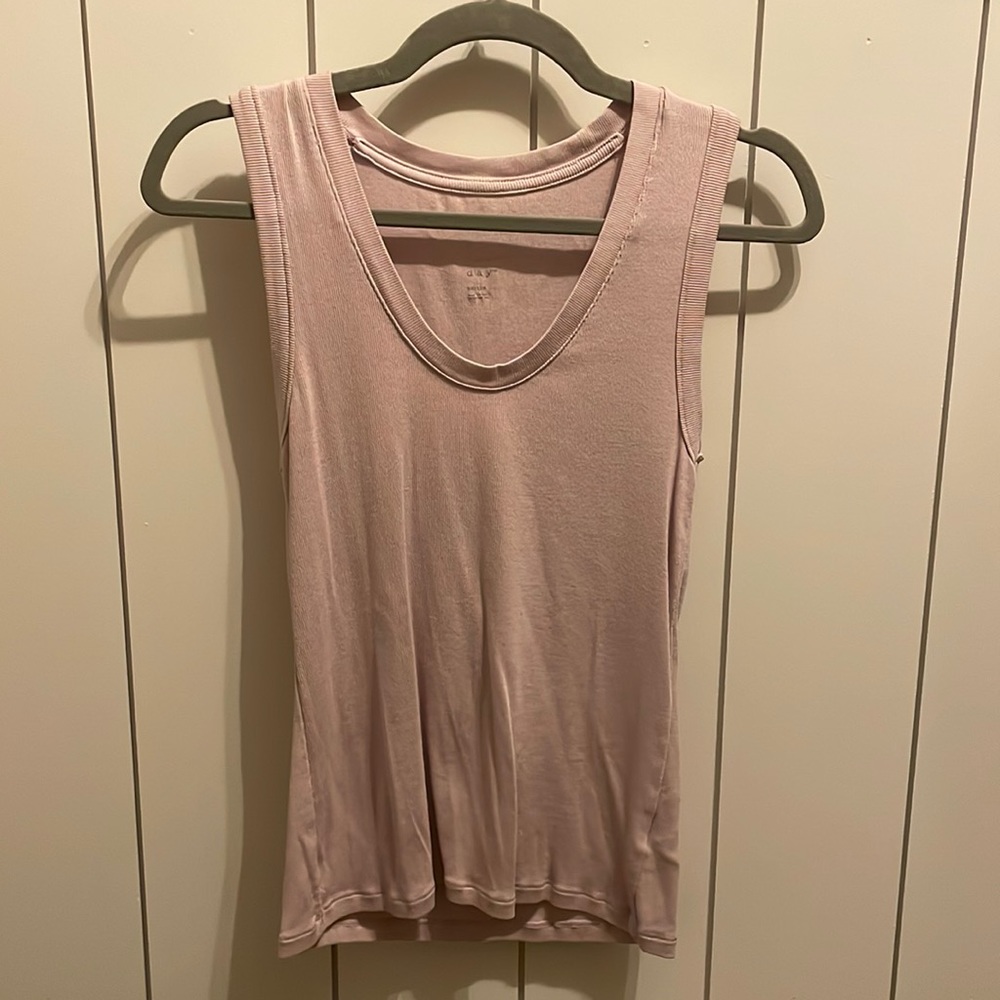 A New Day light lilac ribbed tank top